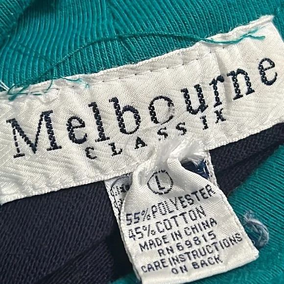 Melbourne Nautical Cowl neck sweatshirt Embroidered Anchor Image Size Large - Picture 8 of 12